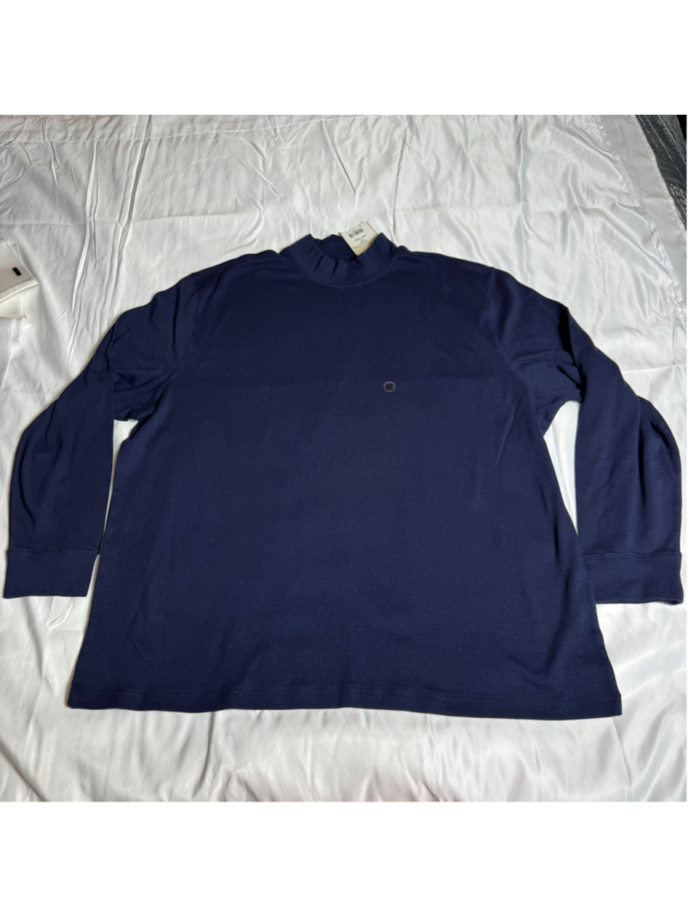 Men's Saddlebred Navy Long Sleeve Mock Neck Tee XXL
